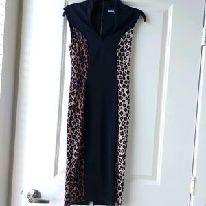 Leopard Print Midi Dress Size Small